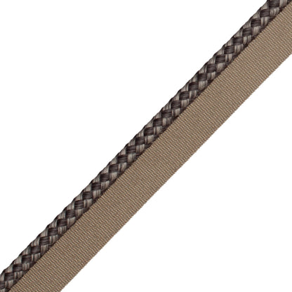 1/4" (6 Mm) Strata Cord With Tape Trim by Samuel & Sons in Slate