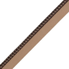 1/4" (6 Mm) Strata Cord With Tape Trim by Samuel & Sons in Cocoa