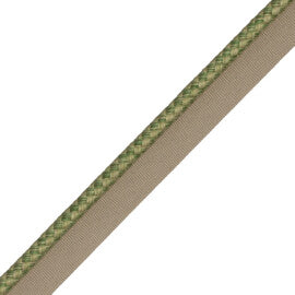 1/4" (6 Mm) Strata Cord With Tape Trim by Samuel & Sons in Tea Leaf
