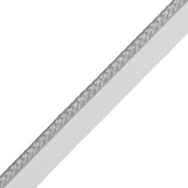 1/4" (6 Mm) Strata Cord With Tape Trim by Samuel & Sons in Sea Glass