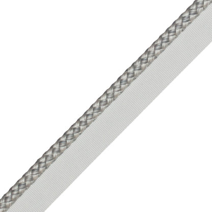 1/4" (6 Mm) Strata Cord With Tape Trim by Samuel & Sons in Sterling
