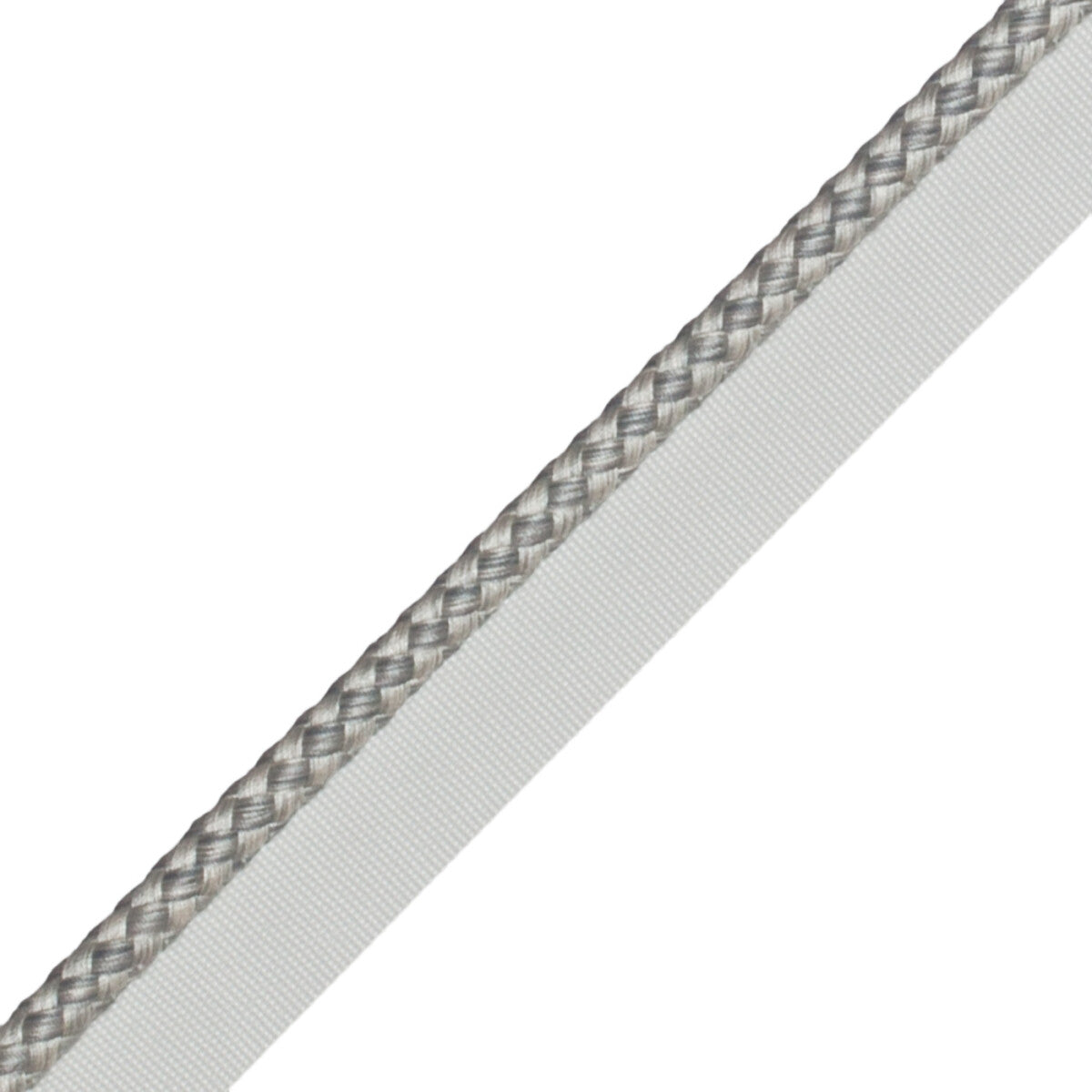 1/4" (6 Mm) Strata Cord With Tape Trim by Samuel & Sons in Sterling