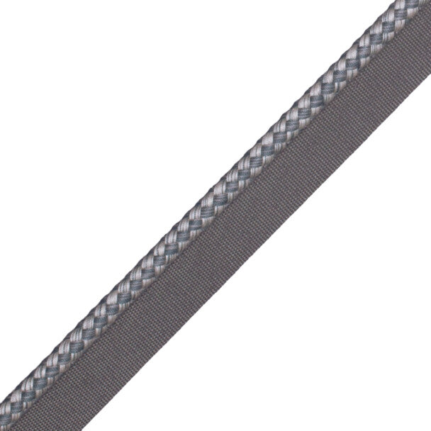 1/4" (6 Mm) Strata Cord With Tape Trim by Samuel & Sons in Ocean
