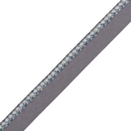1/4" (6 Mm) Strata Cord With Tape Trim by Samuel & Sons in Denim