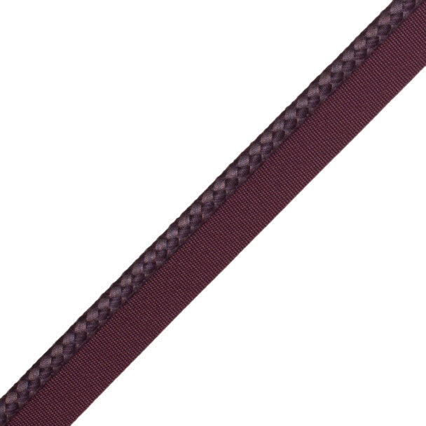 1/4" (6 Mm) Strata Cord With Tape Trim by Samuel & Sons in Plum