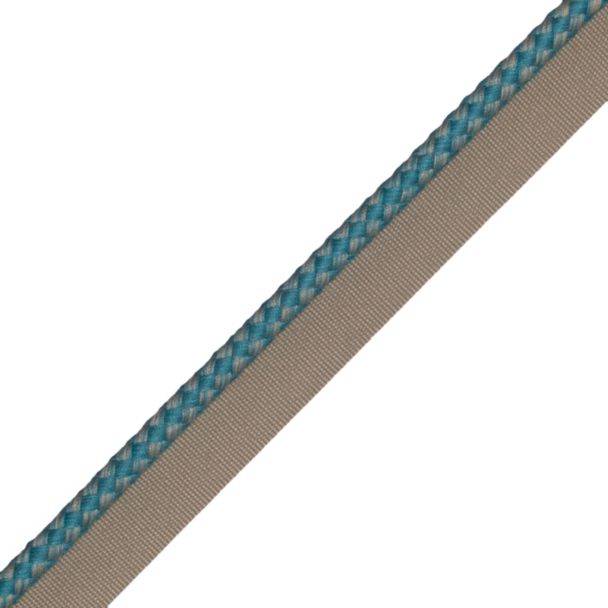 1/4" (6 Mm) Strata Cord With Tape Trim by Samuel & Sons in Cyan