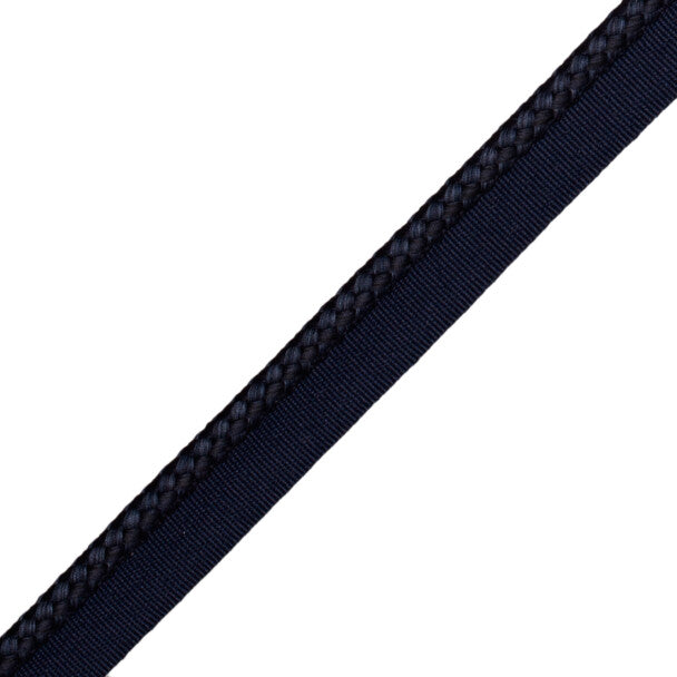 1/4" (6 Mm) Strata Cord With Tape Trim by Samuel & Sons in Navy