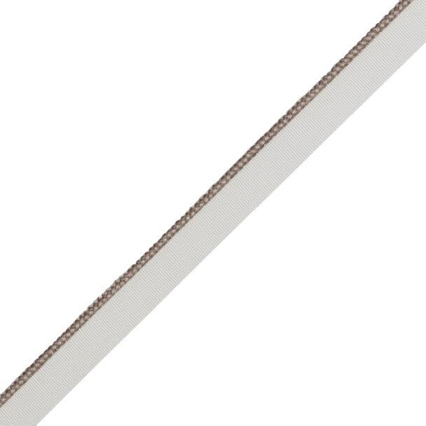 1/8" (3 Mm) Strata Cord With Tape Trim by Samuel & Sons in Moleskin