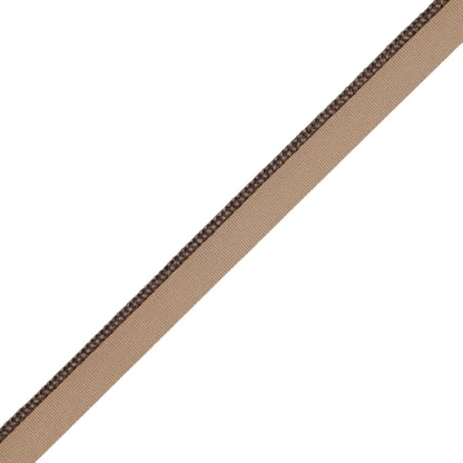 1/8" (3 Mm) Strata Cord With Tape Trim by Samuel & Sons in Cocoa