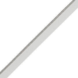 1/8" (3 Mm) Strata Cord With Tape Trim by Samuel & Sons in Sterling