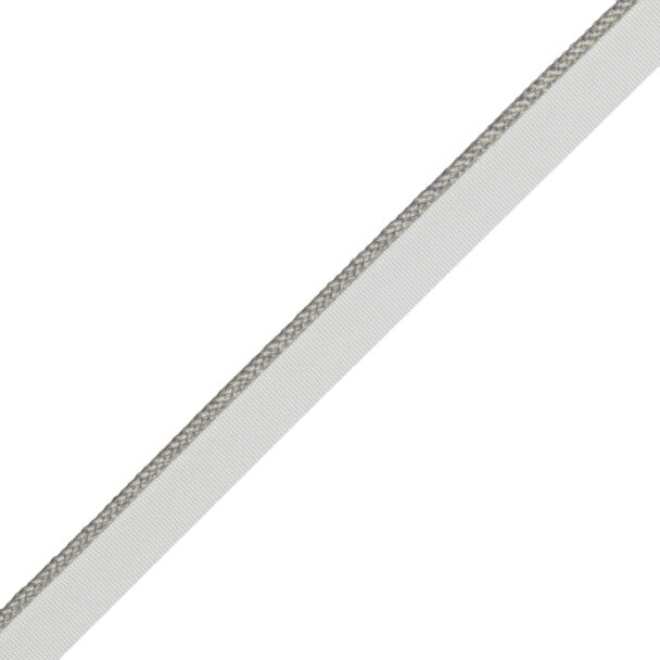 1/8" (3 Mm) Strata Cord With Tape Trim by Samuel & Sons in Sterling