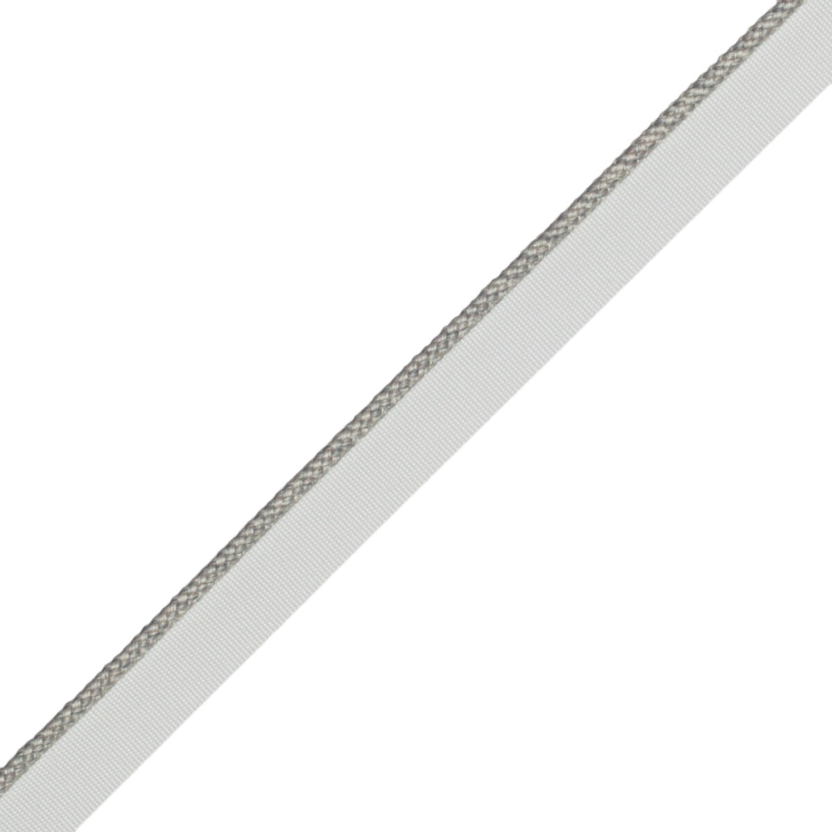 1/8" (3 Mm) Strata Cord With Tape Trim by Samuel & Sons in Sterling