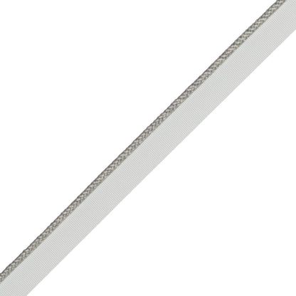 1/8" (3 Mm) Strata Cord With Tape Trim by Samuel & Sons in Sterling