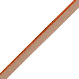 1/8" (3 Mm) Strata Cord With Tape Trim by Samuel & Sons in Tangerine
