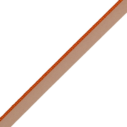 1/8" (3 Mm) Strata Cord With Tape Trim by Samuel & Sons in Tangerine