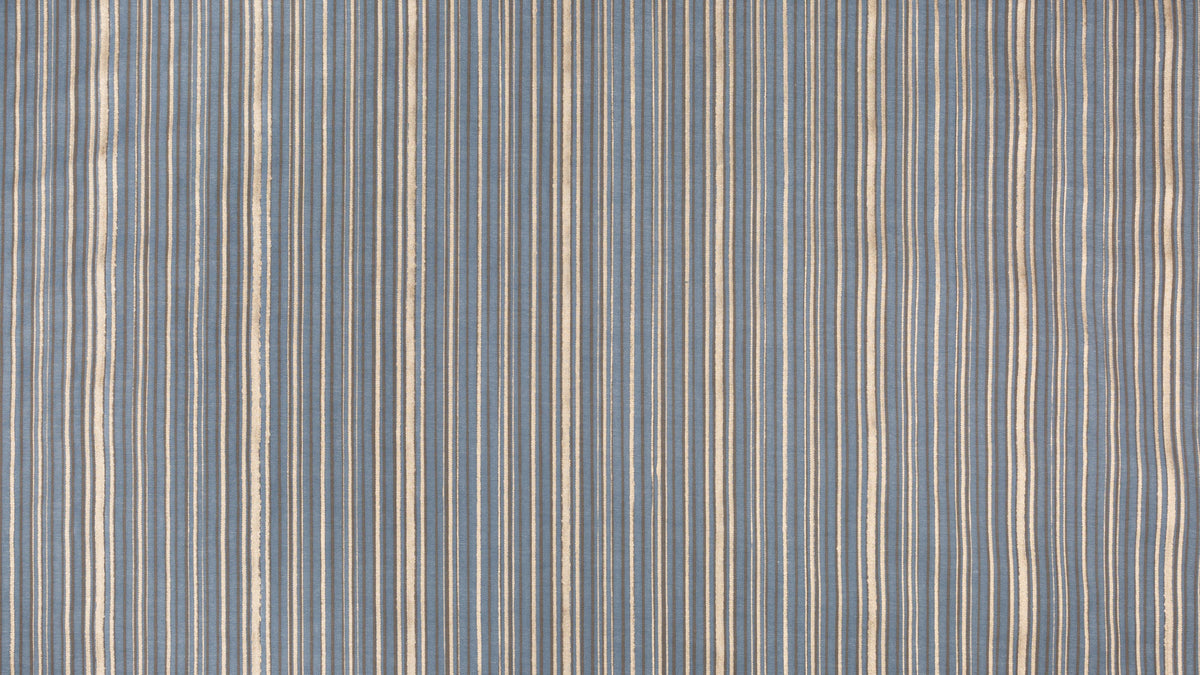 Malmaison Chocolate & gold stripes on slate blue