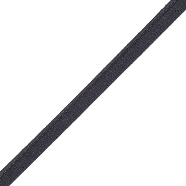 1/8" (4 Mm) Harbour Cord With Tape Trim by Samuel & Sons in Ebony