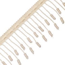 Harbour Barrel Knot Fringe Trim by Samuel & Sons in Sand Dune