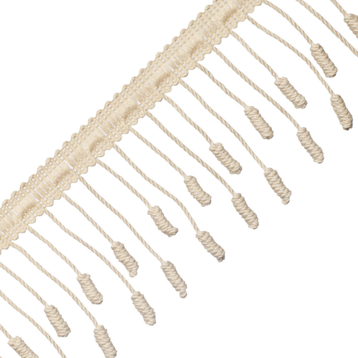 Harbour Barrel Knot Fringe Trim by Samuel & Sons in Sand Dune
