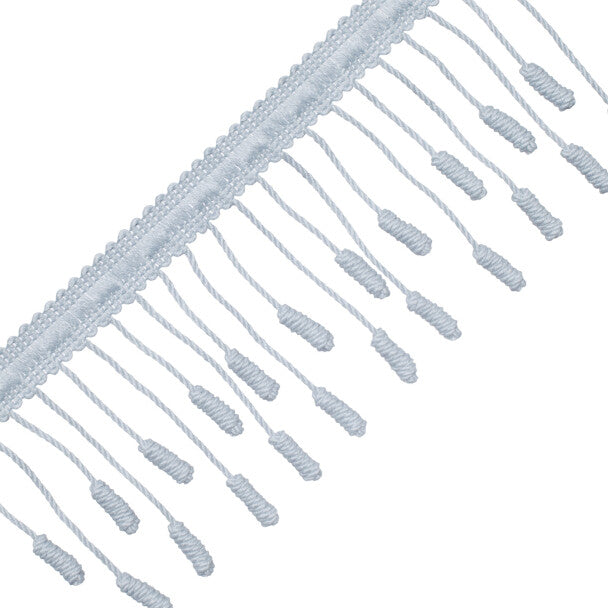 Harbour Barrel Knot Fringe Trim by Samuel & Sons in Sky