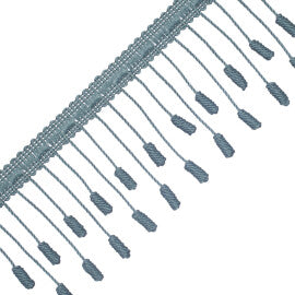 Harbour Barrel Knot Fringe Trim by Samuel & Sons in Aqua