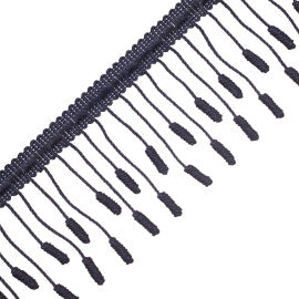 Harbour Barrel Knot Fringe Trim by Samuel & Sons in Navy