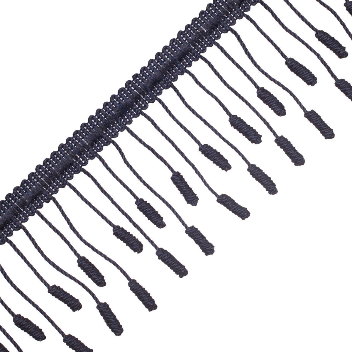 Harbour Barrel Knot Fringe Trim by Samuel & Sons in Navy