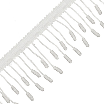 Harbour Barrel Knot Fringe Trim by Samuel & Sons in Cloud