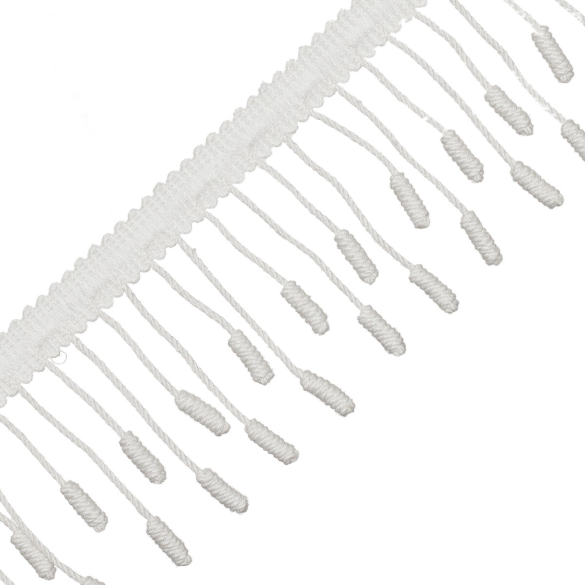 Harbour Barrel Knot Fringe Trim by Samuel & Sons in Cloud