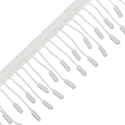 Harbour Barrel Knot Fringe Trim by Samuel & Sons in Cloud