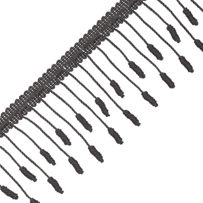 Harbour Barrel Knot Fringe Trim by Samuel & Sons in Ebony