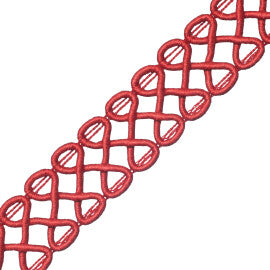 Harbour Serpentine Braid Trim by Samuel & Sons in Lobster