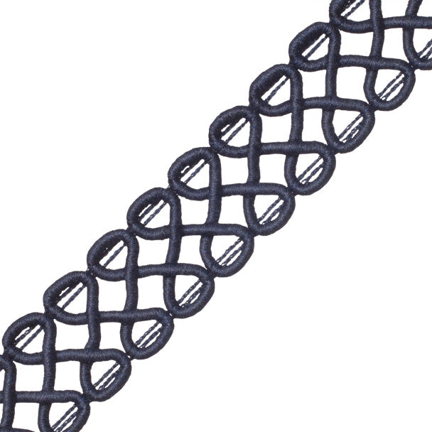 Harbour Serpentine Braid Trim by Samuel & Sons in Navy