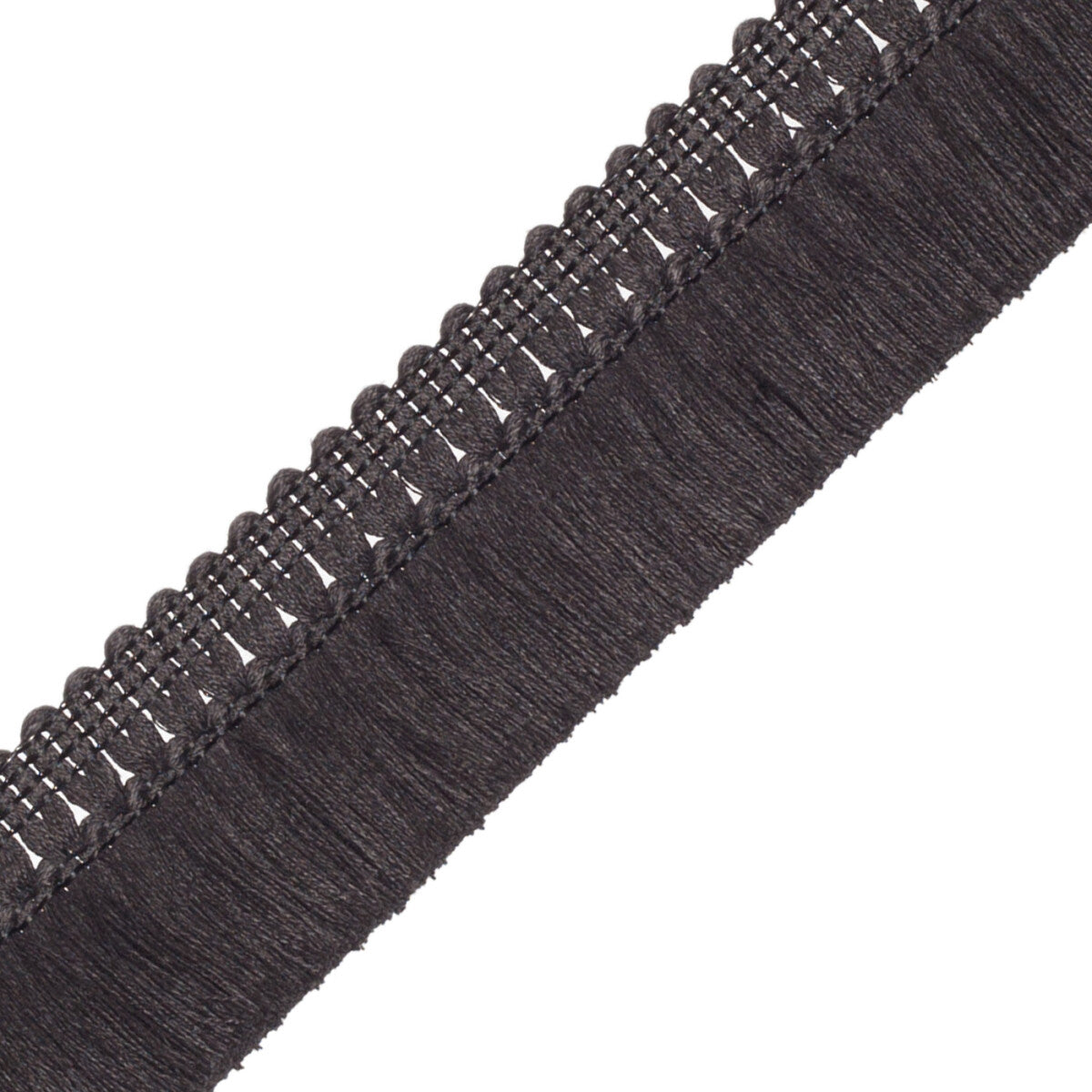 Harbour Linen Brush Fringe Trim by Samuel & Sons in Ebony