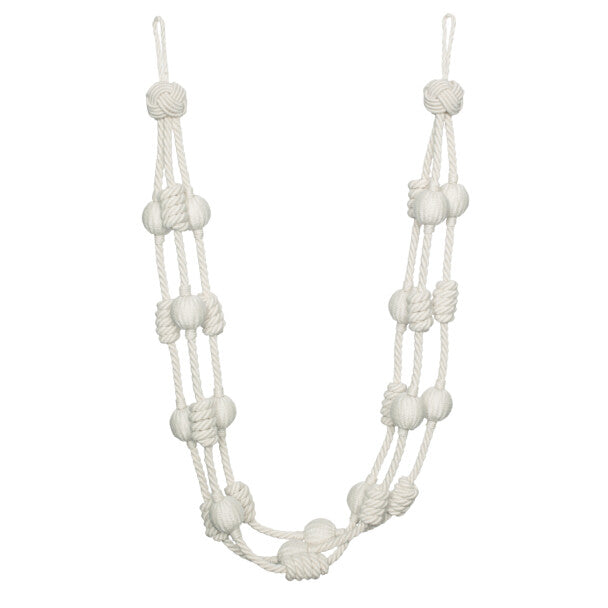 Harbour Beaded & Knotted Holdback by Samuel & Sons in Sail