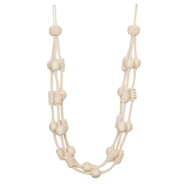 Harbour Beaded & Knotted Holdback by Samuel & Sons in Sand Dune