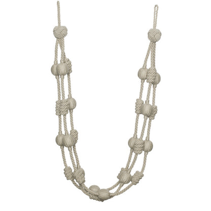 Harbour Beaded & Knotted Holdback by Samuel & Sons in Flax
