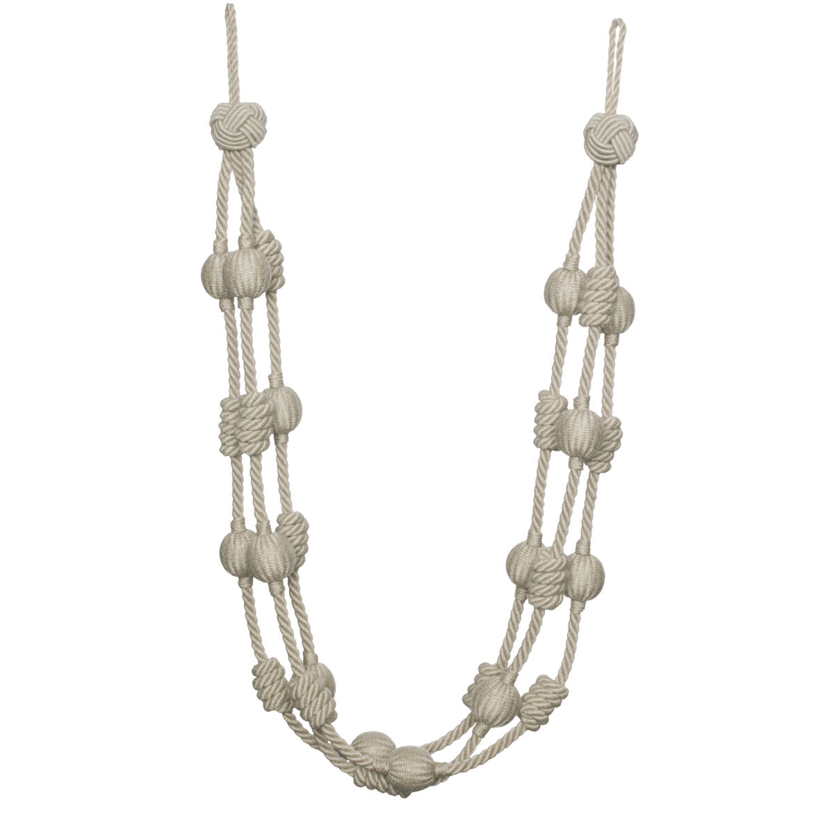 Harbour Beaded & Knotted Holdback by Samuel & Sons in Flax
