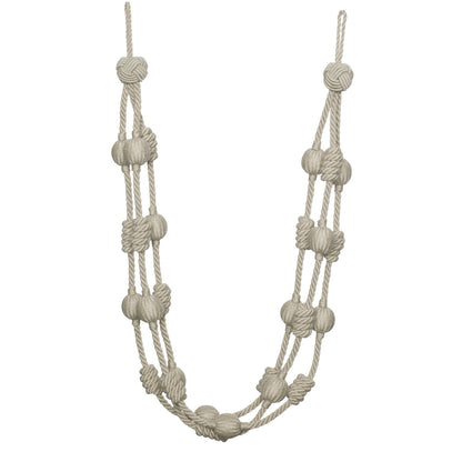 Harbour Beaded & Knotted Holdback by Samuel & Sons in Flax