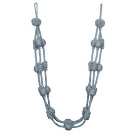 Harbour Beaded & Knotted Holdback by Samuel & Sons in Aqua