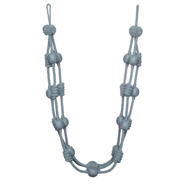 Harbour Beaded & Knotted Holdback by Samuel & Sons in Aqua