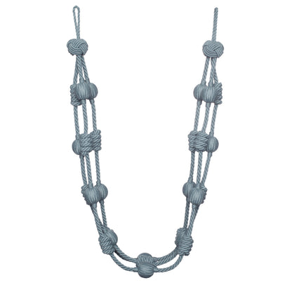 Harbour Beaded & Knotted Holdback by Samuel & Sons in Aqua