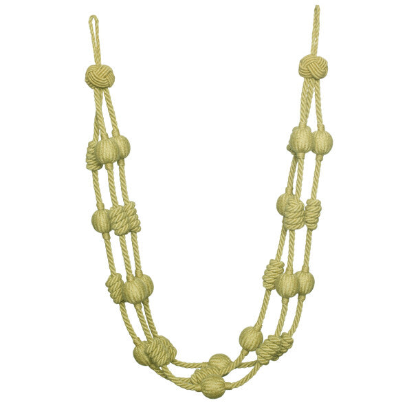 Harbour Beaded & Knotted Holdback by Samuel & Sons in Kelp