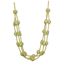 Harbour Beaded & Knotted Holdback by Samuel & Sons in Kelp