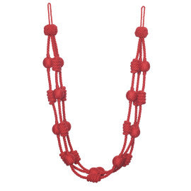 Harbour Beaded & Knotted Holdback by Samuel & Sons in Lobster