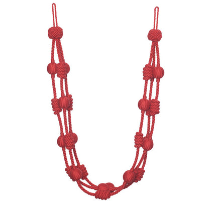 Harbour Beaded & Knotted Holdback by Samuel & Sons in Lobster