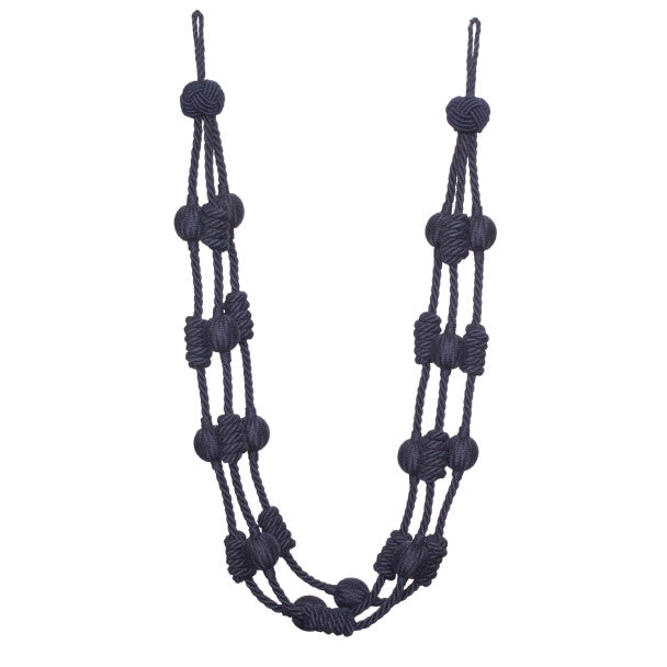 Harbour Beaded & Knotted Holdback by Samuel & Sons in Navy