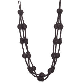 Harbour Beaded & Knotted Holdback by Samuel & Sons in Ebony