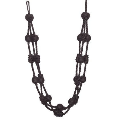 Harbour Beaded & Knotted Holdback by Samuel & Sons in Ebony