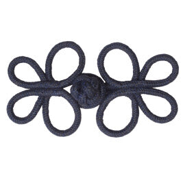 Harbour Crown Knot Frog by Samuel & Sons in Navy